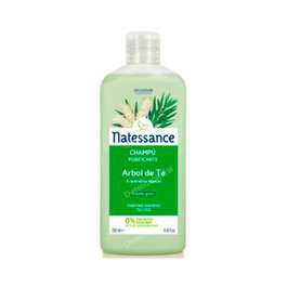 NATESSANCE Champu Arbol Del Te Purificante 250Ml Cabello Graso con Aceite Esencial de Limon y Romero