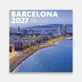 TRIANGLE POSTALS Calendario de Pared 2027 Barcelona-1 (Barceloneta) 16x16cm