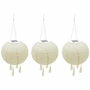 Lumisky Juego de 3 faroles solares Himalaya Ø30cm - Beige y crema