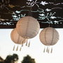 Lumisky Juego de 3 faroles solares Himalaya Ø30cm - Beige y crema