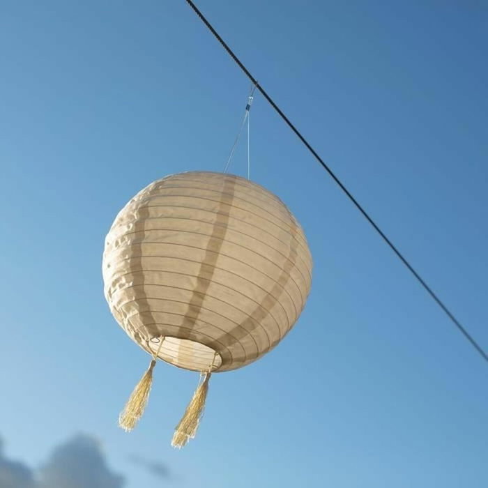 Lumisky Juego de 3 faroles solares Himalaya Ø30cm - Beige y crema