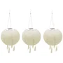 Lumisky LUM3760093541817 Juego de 3 Faroles Solares Ø30cm Beige, Crema y Boda Festiva LED Blanco Cálido