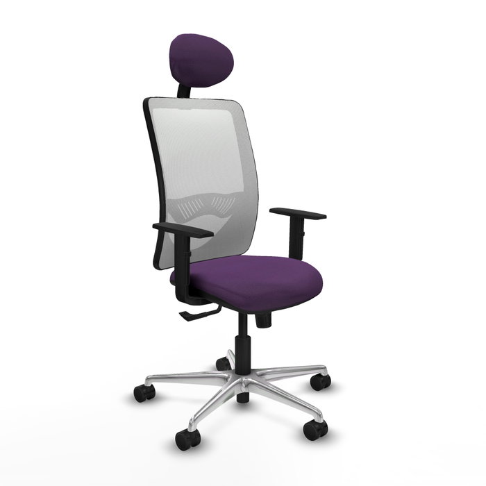 PIQUERAS Y CRESPO Silla de oficina Zulema con mecanismo Sincro, Morado y Blanco PIQUERAS Y CRESPO Silla de oficina Zulema con mecanismo Sincro, Morado y Blanco