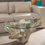 Mesa Centro Blanco Rozado 90 X 90 X 45 cm
