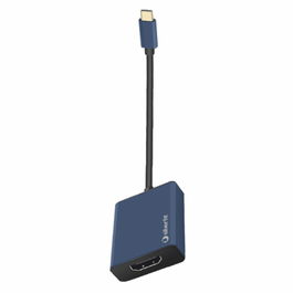 Silver HT Adaptador USB-C a HDMI 4K 60Hz, Aluminio, Plug&Play, para Ordenador, Tablet, Smartphone, DeX, Navy Blue