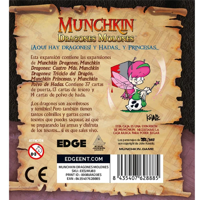 Asmodee Munchkin Dragones Molones | Expansión | Juego de Mesa de Estrategia en Español | Edad 10+ | 60 Min | 3-6 Jugadores Asmodee Munchkin Dragones Molones | Expansión | Juego de Mesa de Estrategia en Español | Edad 10+ | 60 Min | 3-6 Jugadores