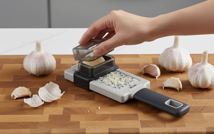 Inde Rallador de Ajos Quttin - Dimensiones: 24,9 cm (alto) x 7,9 cm (largo) x 3,4 cm (ancho) (24 Unidades)
