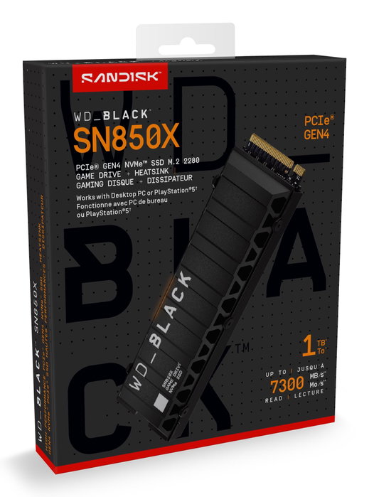 Western Digital WD_BLACK SN850X NVMe SSD 1 TB M.2 con Disipador