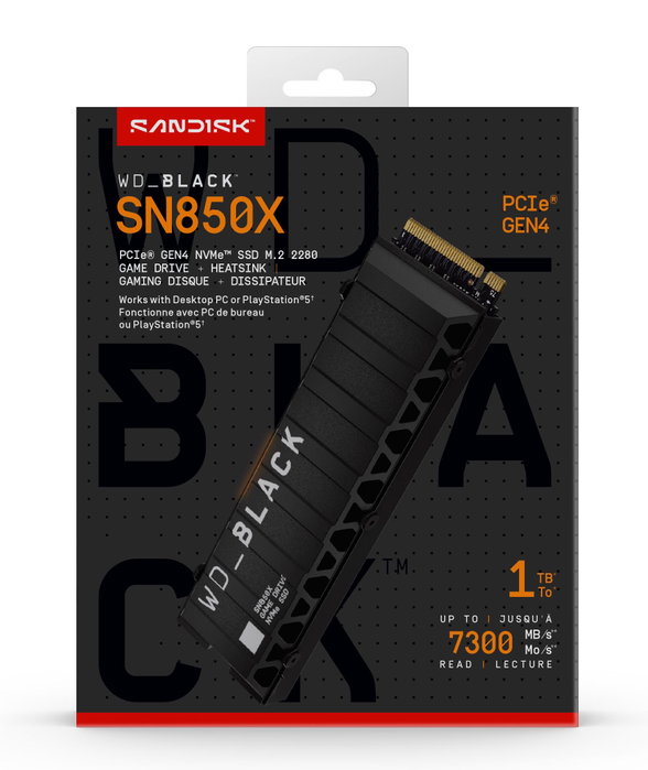 Western Digital WD_BLACK SN850X NVMe SSD 1 TB M.2 con Disipador