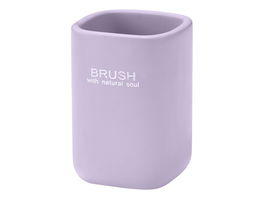 Berilo Portacepillos Liso Lila 7.5 x 7.5 x 11 cm (Set de 12)