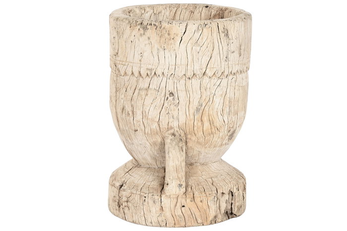 DKD Home Decor Macetero de Madera de Teca Estilo Antiguo Natural, 28 x 28 x 34.5 cm DKD Home Decor Macetero de Madera de Teca Estilo Antiguo Natural, 28 x 28 x 34.5 cm