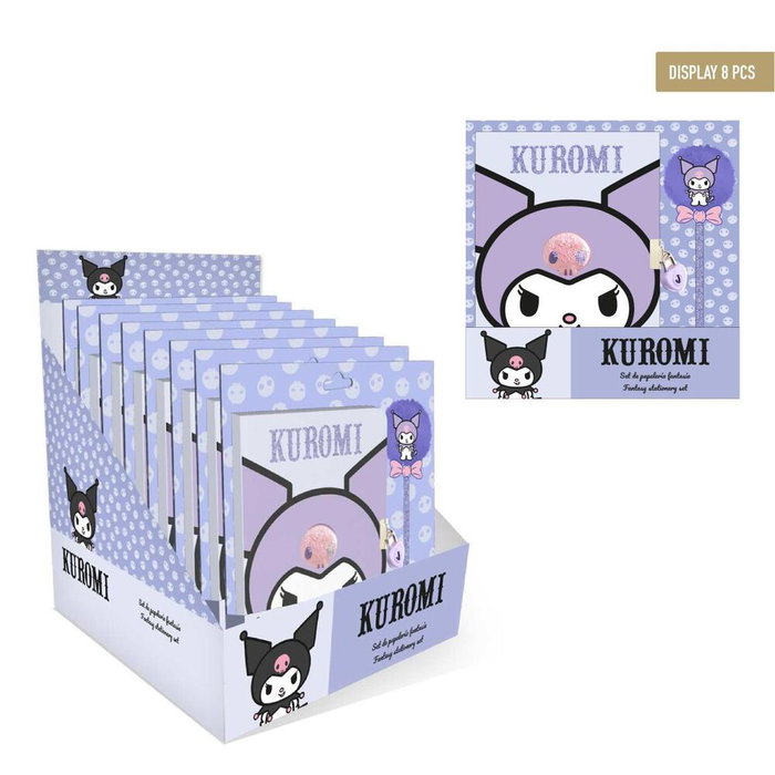 Cerdá Set de Papelería de Fantasía Hello Kitty y Kuromi con Diario y Bolígrafo Púrpura Cerdá Set de Papelería de Fantasía Hello Kitty y Kuromi con Diario y Bolígrafo Púrpura
