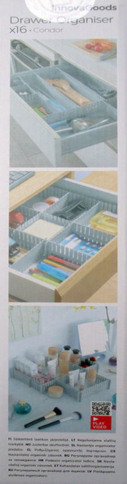 Inde Organizador De Cajones Ajustable Condor (16 Unidades) Inde Organizador De Cajones Ajustable Condor (16 Unidades)