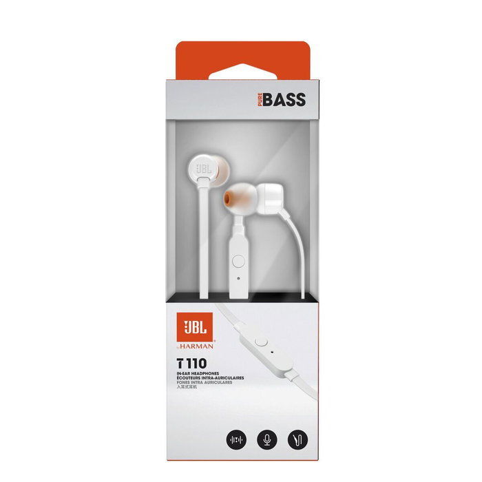 JBL Tune 110 Auriculares Intrauditivos con Micrófono Blanco
