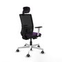 PIQUERAS Y CRESPO Silla de oficina Yunquera Morada con mecanismo Sincro/Traslack