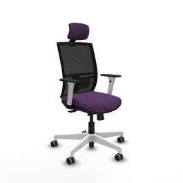 PIQUERAS Y CRESPO Silla de oficina Yunquera Morada con mecanismo Sincro/Traslack