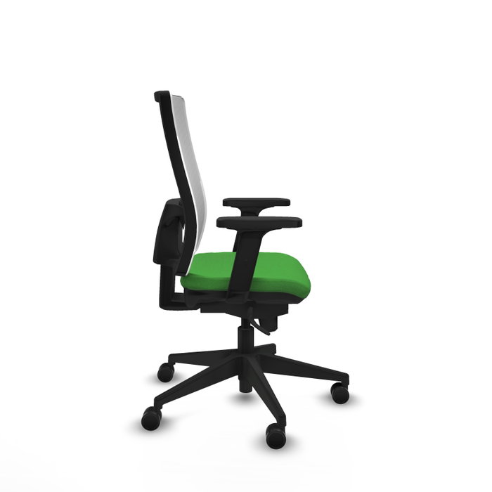 PIQUERAS Y CRESPO Silla de oficina Horna Verde con Malla Blanca