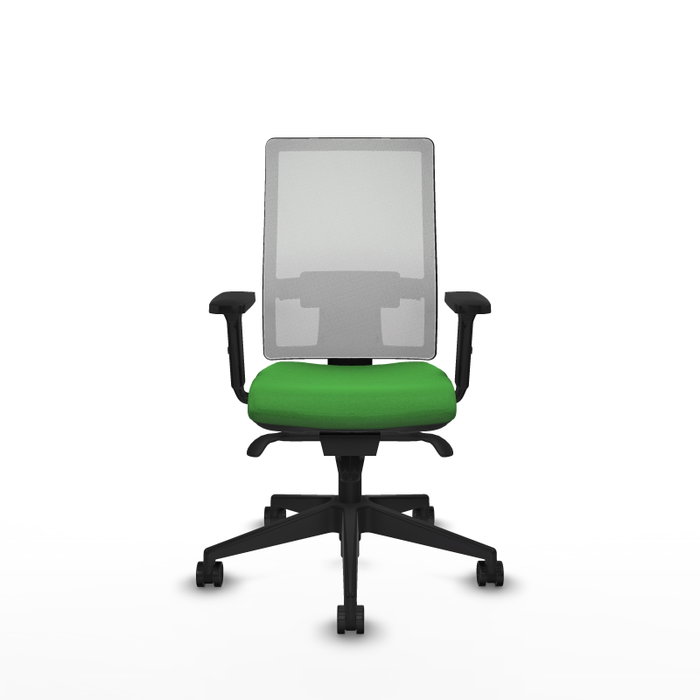 PIQUERAS Y CRESPO Silla de oficina Horna Verde con Malla Blanca