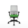 PIQUERAS Y CRESPO Silla de oficina Horna Verde con Malla Blanca