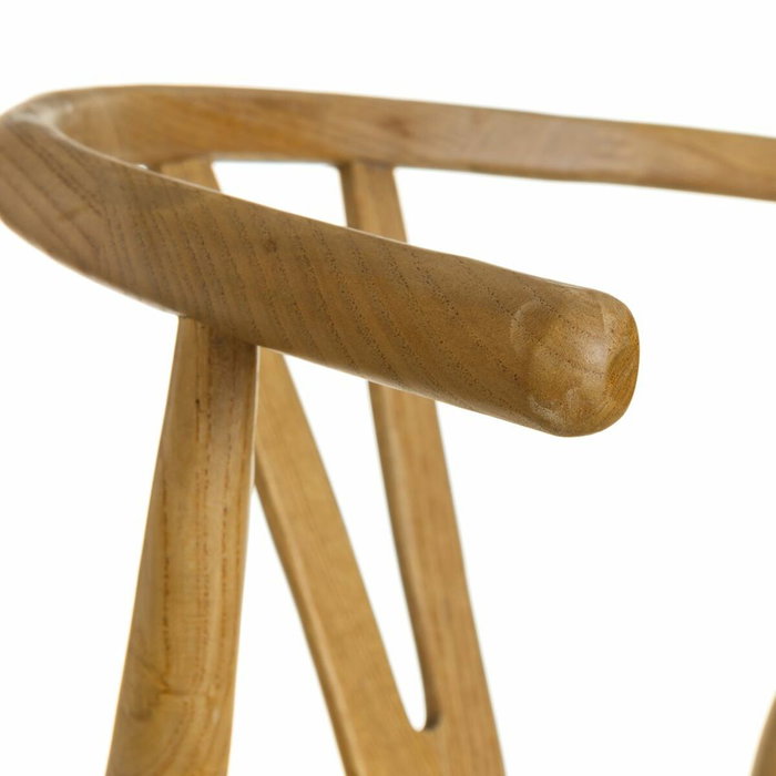 Ixia Silla de Decoración en Madera de Olmo y Ratán Natural
