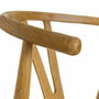 Ixia Silla de Decoración en Madera de Olmo y Ratán Natural