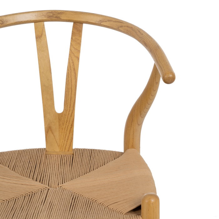 Silla Natural Madera de Olmo Decoración 56 X 48 X 78 cm