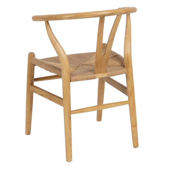 Silla Natural Madera de Olmo Decoración 56 X 48 X 78 cm