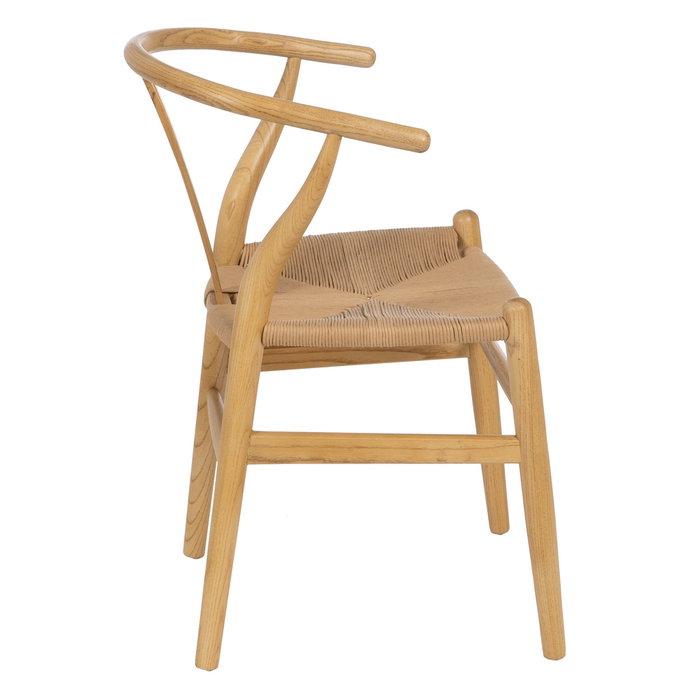 Silla Natural Madera de Olmo Decoración 56 X 48 X 78 cm