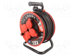 KEL Prolongador de alimentación H05RR-F 3G2,5mm2 25m Negro
