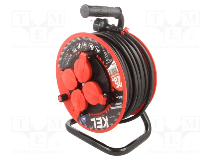 KEL Prolongador de alimentación H05RR-F 3G2,5mm2 25m Negro KEL Prolongador de alimentación H05RR-F 3G2,5mm2 25m Negro