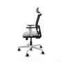 PIQUERAS Y CRESPO Silla de oficina Yunquera con mecanismo Sincro/Traslack Blanco y Negro