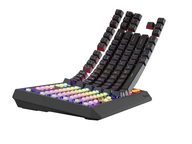 Genesis Thor 230 TKL Wireless Negro Teclado Mecánico Inalámbrico RGB Outemu Silent Lemon Hot-Swap Layout Polaco (QWERTY)