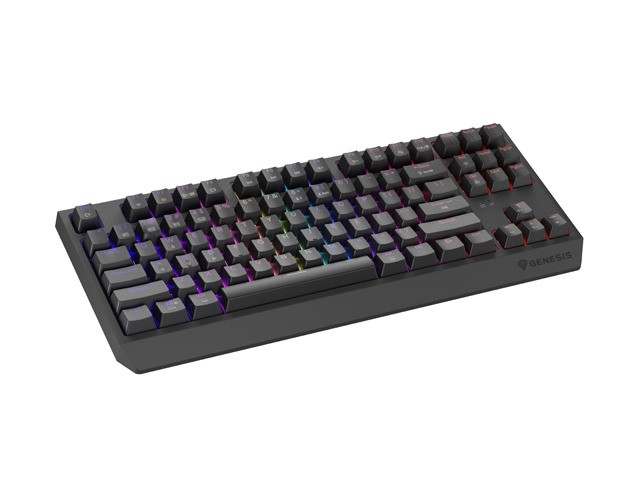 Genesis Thor 230 TKL Wireless Negro Teclado Mecánico Inalámbrico RGB Outemu Silent Lemon Hot-Swap Layout Polaco (QWERTY)