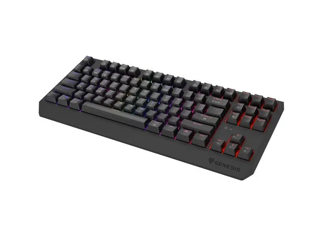 Genesis Thor 230 TKL Wireless Negro Teclado Mecánico Inalámbrico RGB Outemu Silent Lemon Hot-Swap Layout Polaco (QWERTY)