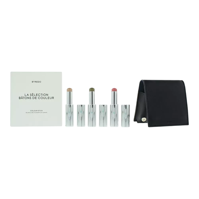 Dark Blue Set Byredo: Colour Stick, Multifunctional, Eyeshadow Stick, 509, Solar Flare, 3.5 g + Colour Stick, Multifunctional, Eyeshadow Stick, Kumato Face, 3.5 g + Colour Stick, Multifunctional, Eyeshadow Stick, Flower Play, 3.5 g + Byredo, GWP Leather P Dark Blue Set Byredo: Colour Stick, Multifunctional, Eyeshadow Stick, 509, Solar Flare, 3.5 g + Colour Stick, Multifunctional, Eyeshadow Stick, Kumato Face, 3.5 g + Colour Stick, Multifunctional, Eyeshadow Stick, Flower Play, 3.5 g + Byredo, GWP Leather P