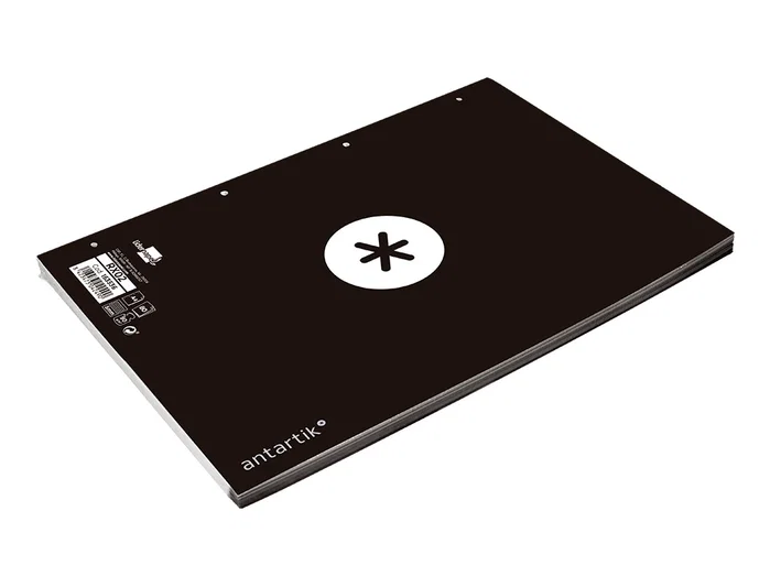 Antartik Recambio DIN A4 80 hojas Cuadro 5 mm 4 taladros Negro Antartik Recambio DIN A4 80 hojas Cuadro 5 mm 4 taladros Negro