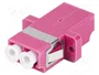 LANBERG Adaptador de Fibra Óptica OM4 LC/UPC Duplex 50/125µm Violeta