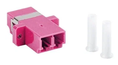 LANBERG Adaptador de Fibra Óptica OM4 LC/UPC Duplex 50/125µm Violeta