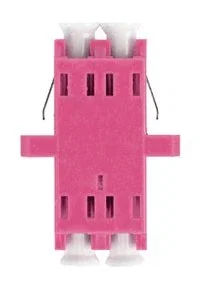 LANBERG Adaptador de Fibra Óptica OM4 LC/UPC Duplex 50/125µm Violeta