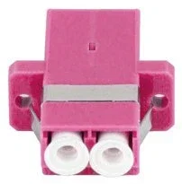 LANBERG Adaptador de Fibra Óptica OM4 LC/UPC Duplex 50/125µm Violeta