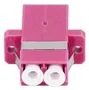 LANBERG Adaptador de Fibra Óptica OM4 LC/UPC Duplex 50/125µm Violeta