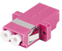 Lanberg FA-LCUP-MD41-0001-VT Adaptador de Fibra Óptica LC Multimodo Púrpura, Blanco