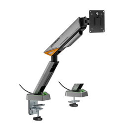 Aisens Soporte de Mesa Gaming DT49TSRRGB-347 para Monitor Giratorio Inclinable hasta 16kg con Iluminación RGB