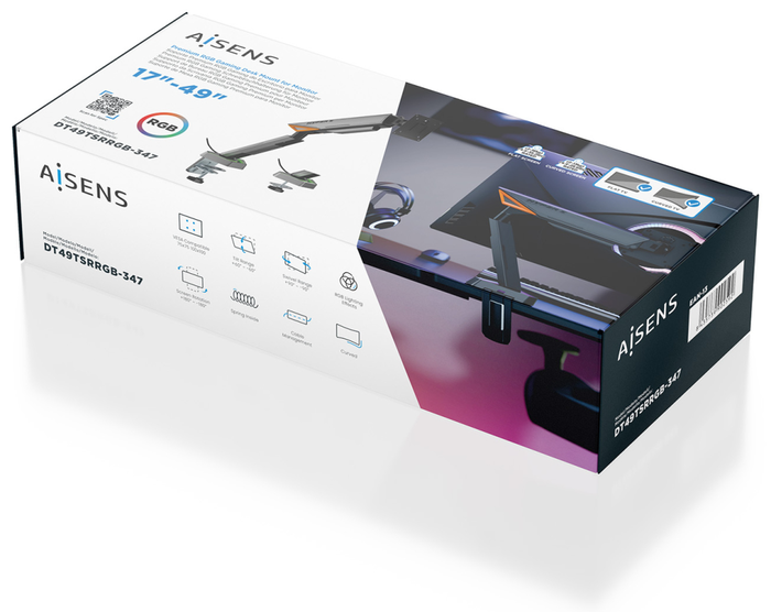 AISENS Soporte de Mesa Gaming RGB para Monitor/TV 17-49 Pulgadas AISENS Soporte de Mesa Gaming RGB para Monitor/TV 17-49 Pulgadas