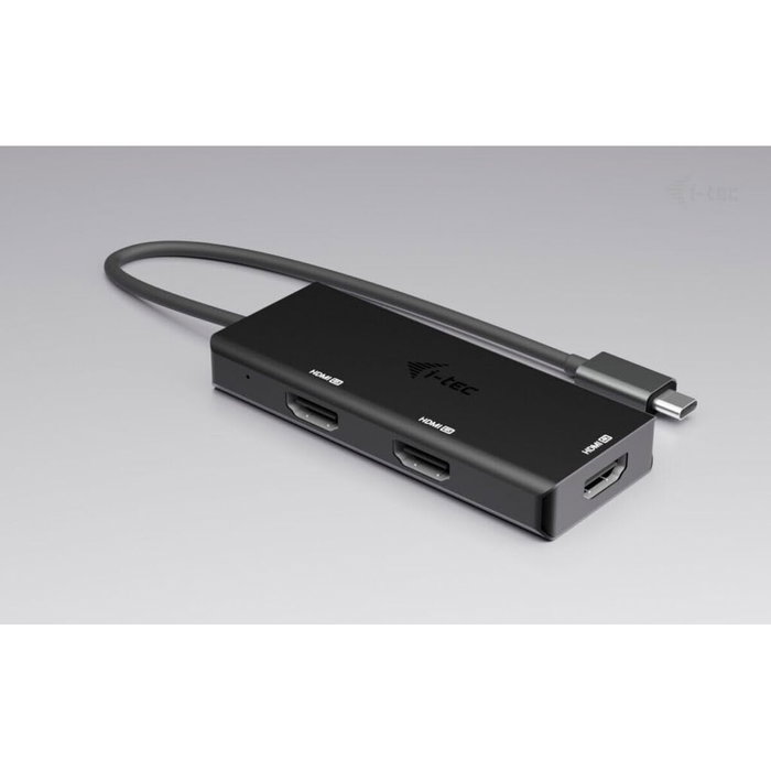 I-tec Adaptador de Vídeo USB-C Triple 4K HDMI con Power Delivery 100W Negro