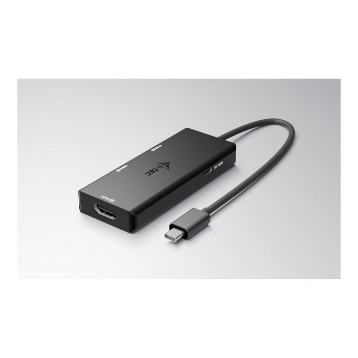 I-tec Adaptador de Vídeo USB-C Triple 4K HDMI con Power Delivery 100W Negro