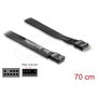 DeLOCK 86058 Cable de extensión de audio HD 9 pin, 70 cm, negro