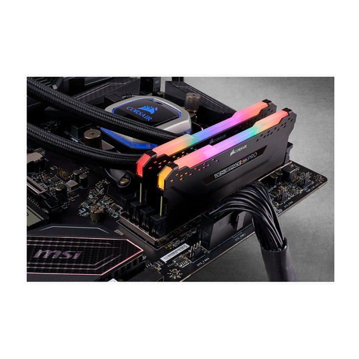 Corsair Vengeance RGB Pro 32GB (2x16GB) DDR4 3200MHz PC4-25600 CL16 288-pin DIMM Memoria RAM RGB Negro para Intel Z390 AMD 400 X570 Series
