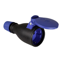 Solera 707t Base Aerea Caucho Negra IP54 16A 250V con Tapa y Prensaestopa