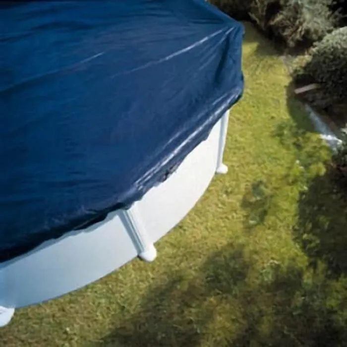 Gre Cubierta de invierno 120 g/m² para piscina elevada ovalada 6,10 x 3,75 m - Negro